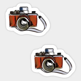 Vintage Water Color Camera Sticker